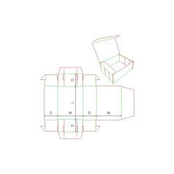Fefco 0445 - Ilgis mm  x plotis mm  x aukštis mm
