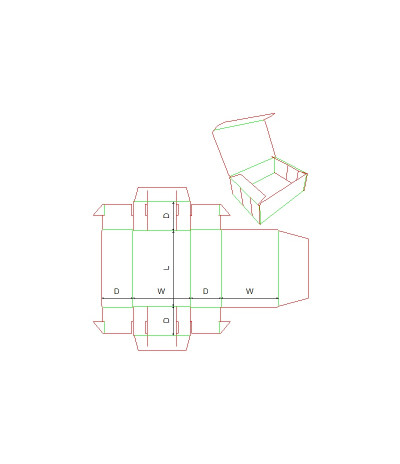 Fefco 0445 - Ilgis mm  x plotis mm  x aukštis mm
