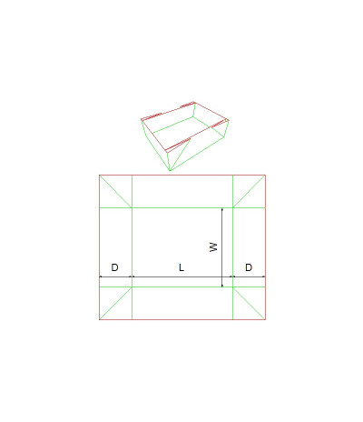 Fefco 0449 - Ilgis mm  x plotis mm  x aukštis mm