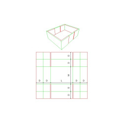 Fefco 0456- Ilgis mm  x plotis mm  x aukštis mm