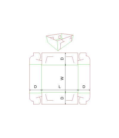 Fefco 0457 - Ilgis mm  x plotis mm  x aukštis mm
