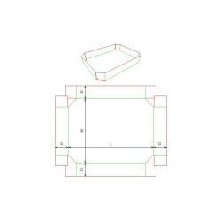 Fefco 0459 - Ilgis mm  x plotis mm  x aukštis mm