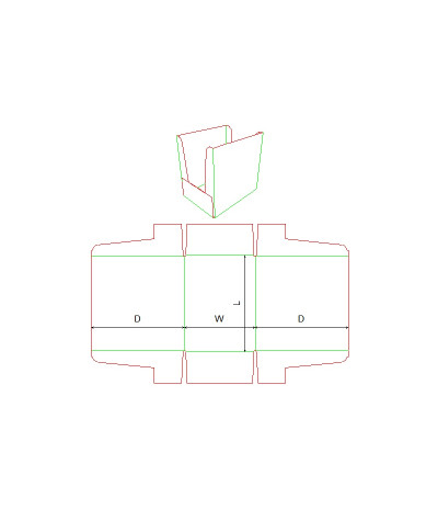 Fefco 0460 - Ilgis mm  x plotis mm  x aukštis mm