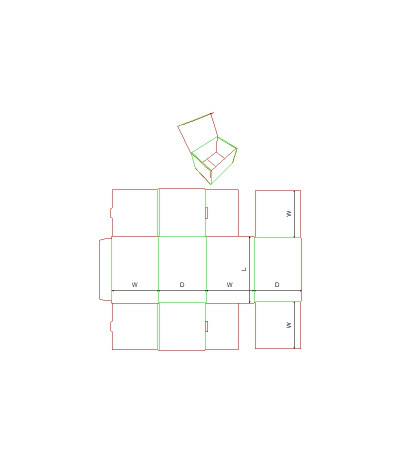 Fefco 0470 - Ilgis mm  x plotis mm  x aukštis mm