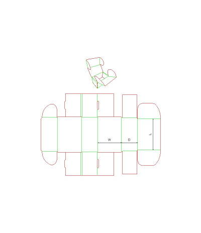 Fefco 0472 - Ilgis mm  x plotis mm  x aukštis mm