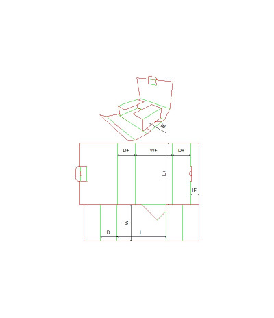 Fefco 0473 - Ilgis mm  x plotis mm  x aukštis mm