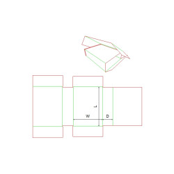Fefco 0497 - Ilgis mm  x plotis mm  x aukštis mm