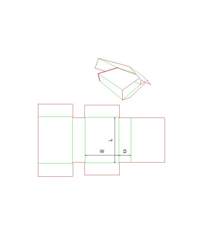 Fefco 0497 - Ilgis mm  x plotis mm  x aukštis mm