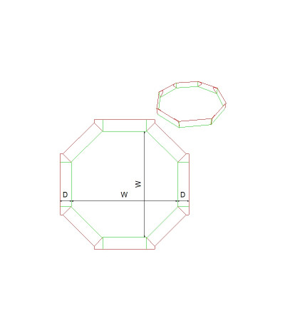 Fefco 0499 - Ilgis mm  x plotis mm  x aukštis mm