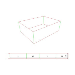 Fefco 0501 - Ilgis mm  x plotis mm  x aukštis mm