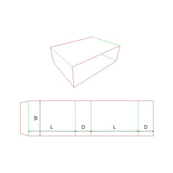 Fefco 0502 - Ilgis mm  x plotis mm  x aukštis mm