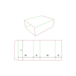 Fefco 0503 - Ilgis mm  x plotis mm  x aukštis mm