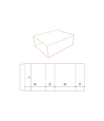 Fefco 0503 - Ilgis mm  x plotis mm  x aukštis mm