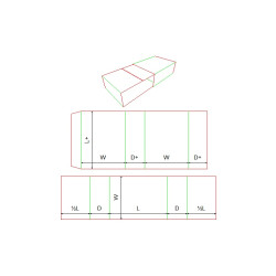 Fefco 0509 - Ilgis mm  x plotis mm  x aukštis mm