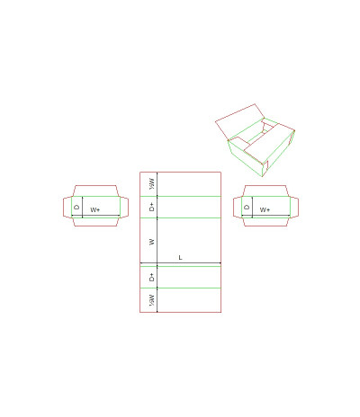 Fefco 0605 - Ilgis mm  x plotis mm  x aukštis mm