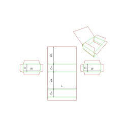 Fefco 0607 - Ilgis mm  x plotis mm  x aukštis mm