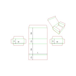 Fefco 0608 - Ilgis mm  x plotis mm  x aukštis mm