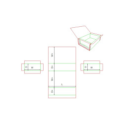 Fefco 0610 - Ilgis mm  x plotis mm  x aukštis mm