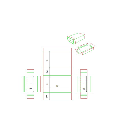 Fefco 0615 - Ilgis mm  x plotis mm  x aukštis mm
