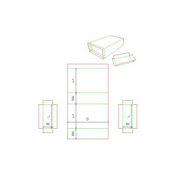 Fefco 0616 - Ilgis mm  x plotis mm  x aukštis mm