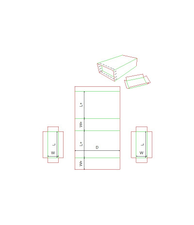 Fefco 0616 - Ilgis mm  x plotis mm  x aukštis mm