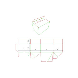 Fefco 0701 - Ilgis mm  x plotis mm  x aukštis mm