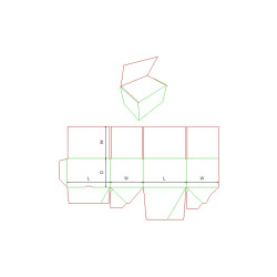 Fefco 0703 - Ilgis mm  x plotis mm  x aukštis mm