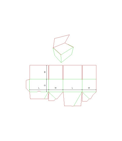 Fefco 0703 - Ilgis mm  x plotis mm  x aukštis mm
