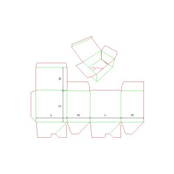 Fefco 0713- Ilgis mm  x plotis mm  x aukštis mm