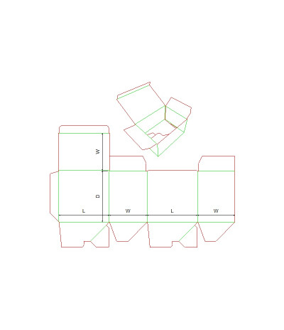 Fefco 0713- Ilgis mm  x plotis mm  x aukštis mm