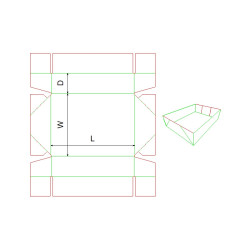 Fefco 0718- Ilgis mm  x plotis mm  x aukštis mm