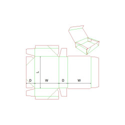 Fefco 0747 Ilgis mm  x plotis mm  x aukštis mm