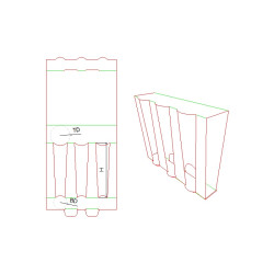 Fefco 0752 Ilgis mm  x plotis mm  x aukštis mm