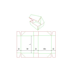 Fefco 0759 Ilgis mm  x plotis mm  x aukštis mm