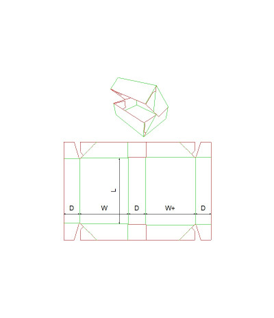 Fefco 0759 Ilgis mm  x plotis mm  x aukštis mm
