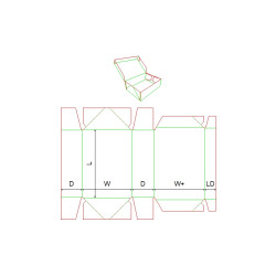 Fefco 0761 Ilgis mm  x plotis mm  x aukštis mm