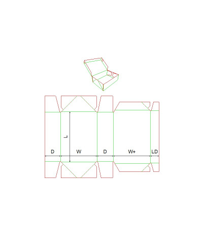 Fefco 0761 Ilgis mm  x plotis mm  x aukštis mm