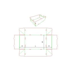 Fefco 0772 Ilgis mm  x plotis mm  x aukštis mm