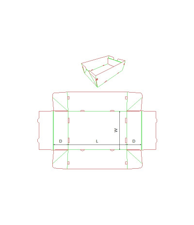 Fefco 0772 Ilgis mm  x plotis mm  x aukštis mm