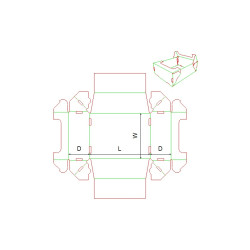 Fefco 0774 Ilgis mm  x plotis mm  x aukštis mm