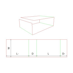 Fefco 0905 Ilgis mm  x plotis mm  x aukštis mm