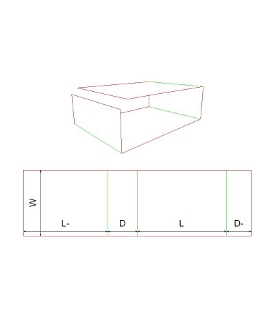 Fefco 0905 Ilgis mm  x plotis mm  x aukštis mm