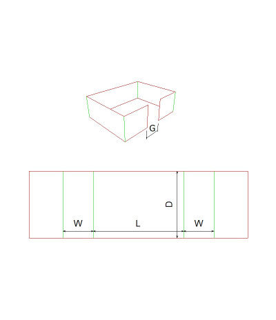 Fefco 0908 Ilgis mm  x plotis mm  x aukštis mm