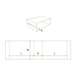 Fefco 0909 Ilgis mm  x plotis mm  x aukštis mm