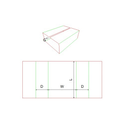 Fefco 0910 Ilgis mm  x plotis mm  x aukštis mm