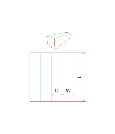 Fefco 0914 Ilgis mm  x plotis mm  x aukštis mm