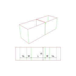 Fefco 0920 Ilgis mm  x plotis mm  x aukštis mm