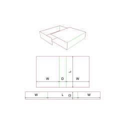 Fefco 0929 Ilgis mm  x plotis mm  x aukštis mm